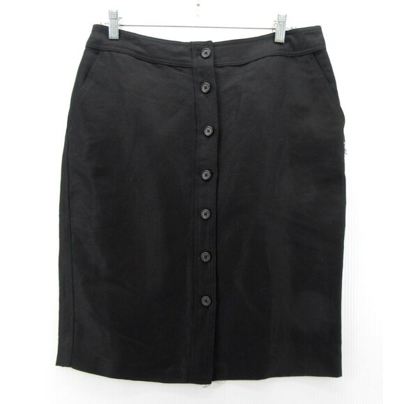 Lauren Ralph Lauren Skirt 8 Linen Straight Cottage Button Up NEW - Picture 1 of 7